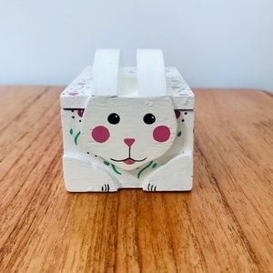 Vintage Wooden Bunny Trinket Box